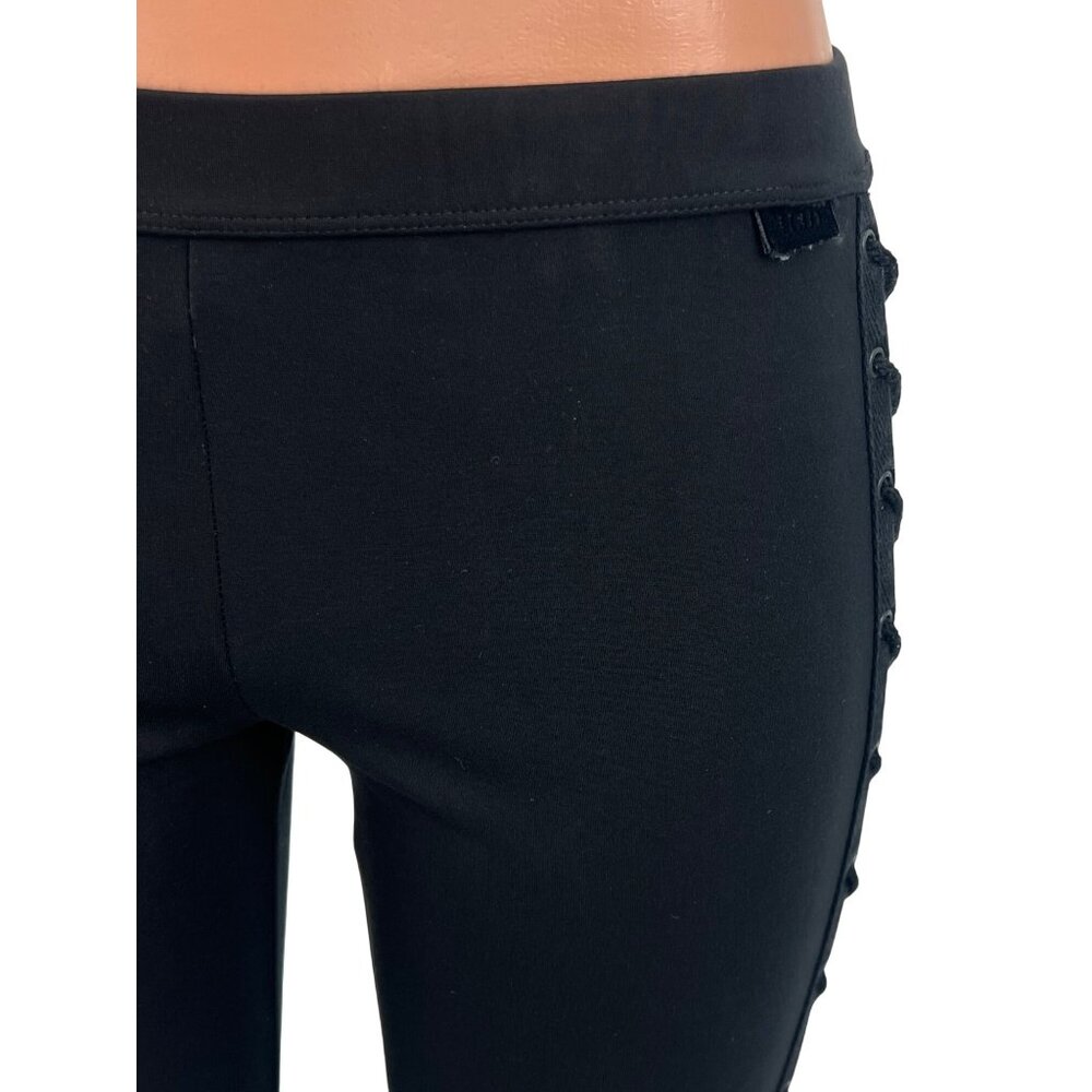 Fenty Puma Rihanna Black Boxing Bomber Lace Up Side Athletic Athleisure Leggings - Picture 15 of 16